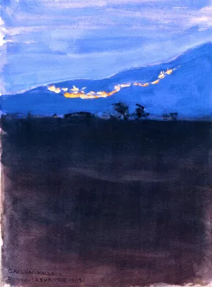 Campfires of Theodore Roosevelt's Safari by Akseli Gallen-Kallela Oil Painting
