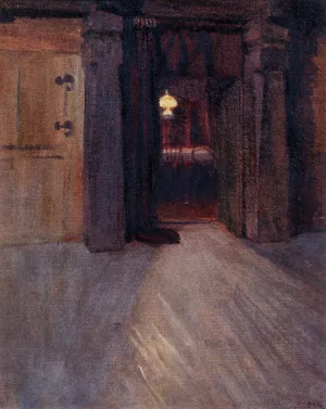Entrance to Kalela's Dining Room by Akseli Gallen-Kallela - Oil Painting Reproduction