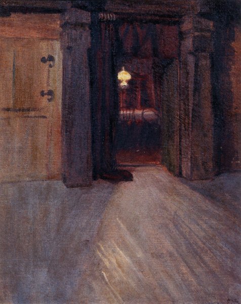 Entrance to Kalela's Dining Room by Akseli Gallen-Kallela - Hand-Painted Oil Painting Reproduction