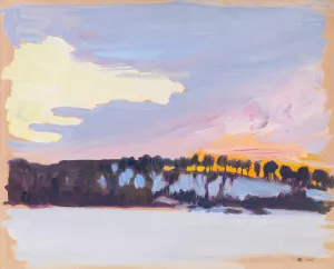 Evening Landscape by Akseli Gallen-Kallela Oil Painting
