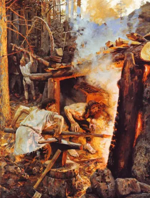 Forging of the Sampo by Akseli Gallen-Kallela - Oil Painting Reproduction