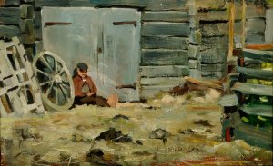 In The Sunshine by Akseli Gallen-Kallela Oil Painting