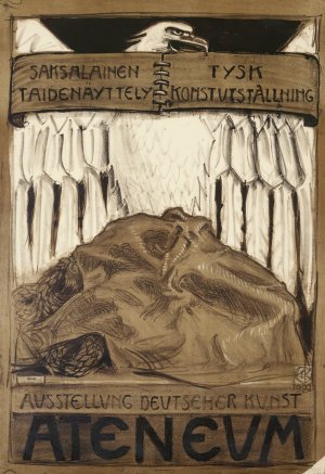Juliste Saksalaiseen taidenayttelyyn Ateneumissa 1922 by Akseli Gallen-Kallela Oil Painting