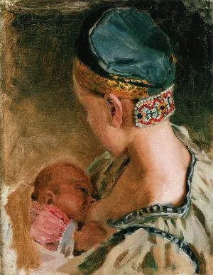 Karelian Mother by Akseli Gallen-Kallela Oil Painting