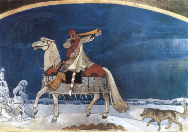 Kullervo Rides to War by Akseli Gallen-Kallela - Hand-Painted Oil Painting Reproduction