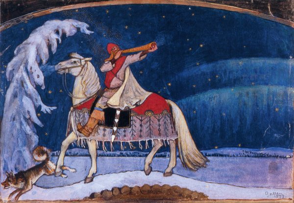 Kullervo Rides to War by Akseli Gallen-Kallela - Hand-Painted Oil Painting Reproduction