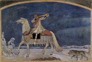 Kullervo Sets off for Battle by Akseli Gallen-Kallela Oil Painting