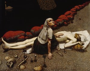 Lemminkainen's Mother by Akseli Gallen-Kallela Oil Painting