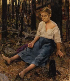 Lost Oil painting by Akseli Gallen-Kallela