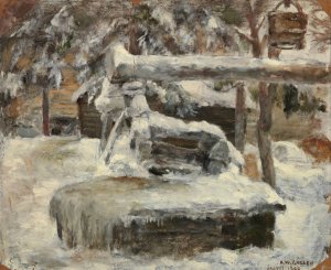 Luminen Pihamaa by Akseli Gallen-Kallela Oil Painting