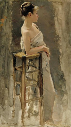 Model Study by Akseli Gallen-Kallela Oil Painting