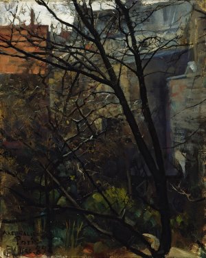 Parisian backyard by Akseli Gallen-Kallela Oil Painting