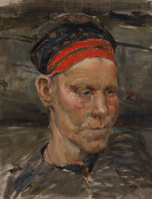 Portrait Of A Karelian Woman by Akseli Gallen-Kallela Oil Painting