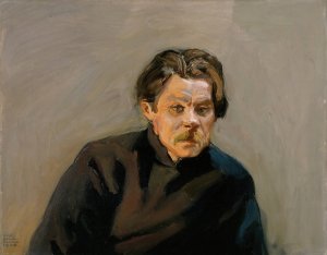 Portrait of Maxim Gorky by Akseli Gallen-Kallela Oil Painting