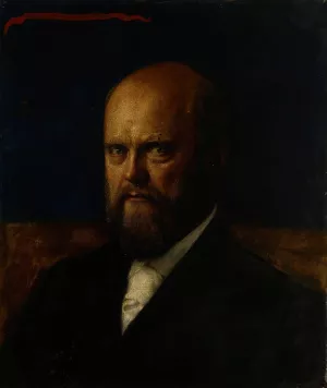 Portrait of Professor E. R. Neovius by Akseli Gallen-Kallela Oil Painting