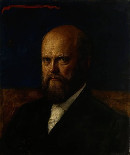 Portrait of Professor E. R. Neovius  by Akseli Gallen-Kallela - Hand-Painted Oil Painting Reproduction
