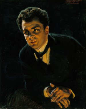 Portrait Of The German Actor Rudolf Rittner by Akseli Gallen-Kallela Oil Painting
