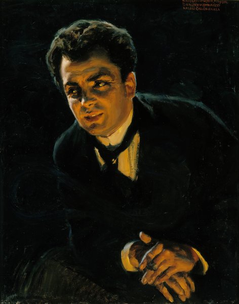 Portrait Of The German Actor Rudolf Rittner  by Akseli Gallen-Kallela - Hand-Painted Oil Painting Reproduction