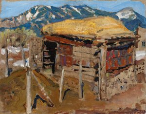 Shed in the Taos Mountains by Akseli Gallen-Kallela Oil Painting