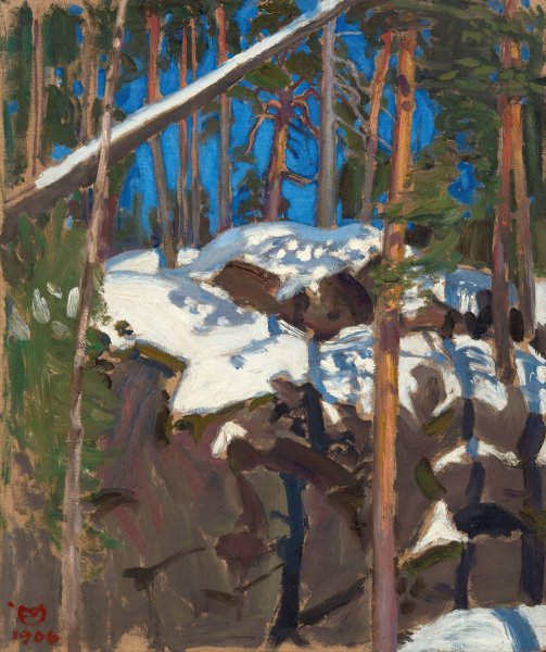 Spring Sun At Konginkangas  by Akseli Gallen-Kallela - Hand-Painted Oil Painting Reproduction