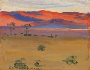 Sunset on the Savannah by Akseli Gallen-Kallela Oil Painting