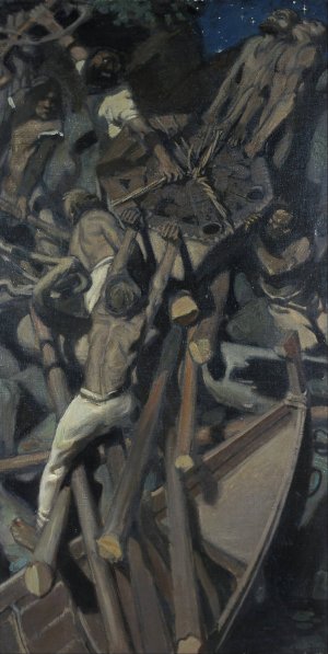 The abduction of Sampo by Akseli Gallen-Kallela Oil Painting