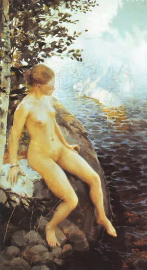 The Aino Myth Oil painting by Akseli Gallen-Kallela