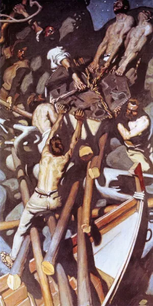 The Capture of the Sampo by Akseli Gallen-Kallela Oil Painting