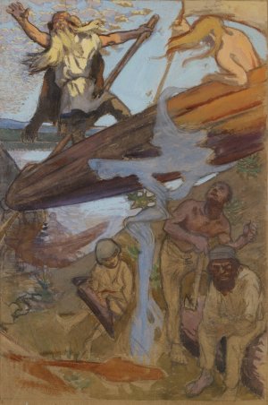 The Departure Of VainamOinen by Akseli Gallen-Kallela Oil Painting