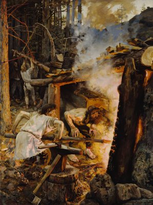 The Forging Of The Sampo by Akseli Gallen-Kallela Oil Painting