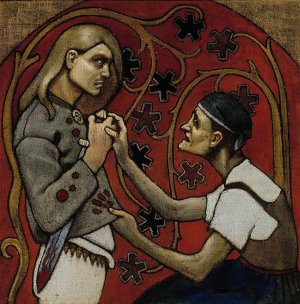 The Fratricide by Akseli Gallen-Kallela Oil Painting