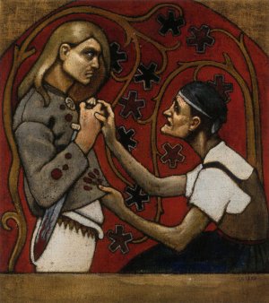 The Fratricide by Akseli Gallen-Kallela Oil Painting