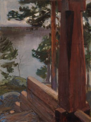 The Kalela Porch by Akseli Gallen-Kallela Oil Painting