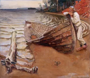 The Lamenting Boat by Akseli Gallen-Kallela Oil Painting
