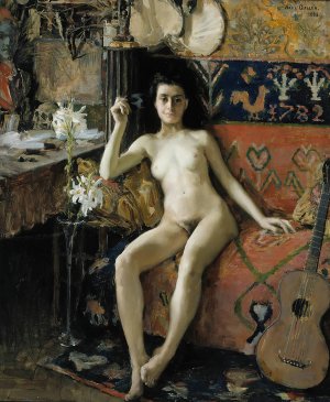 Unmasked by Akseli Gallen-Kallela Oil Painting