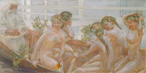 Vainamoinen's Voyage by Akseli Gallen-Kallela Oil Painting