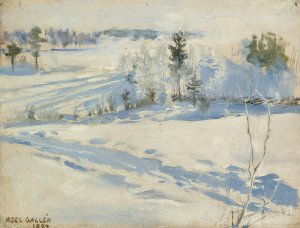 Winter Landscape by Akseli Gallen-Kallela Oil Painting