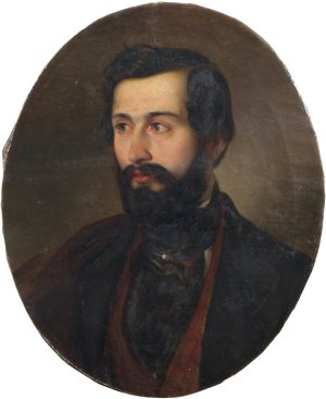 Portrait of a Man by Alajos Gyorgyi Giergl Oil Painting