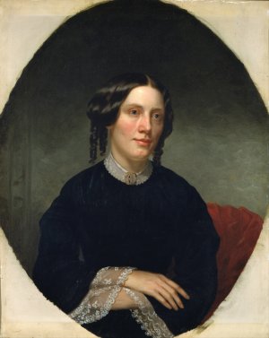 Harriet Beecher Stowe by Alanson Fisher Oil Painting