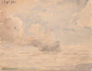 Blick auf das Nordostende des Neuenburger Sees von Ins aus by Albert Anker Oil Painting