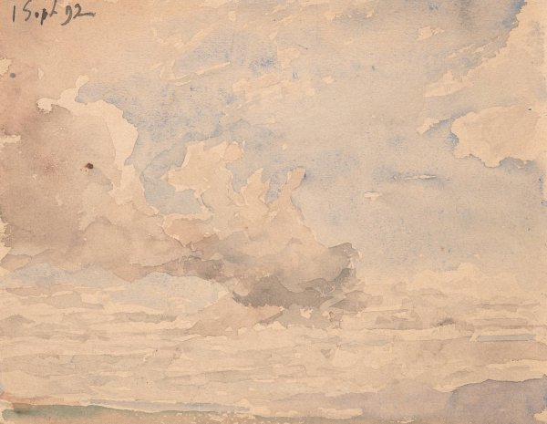 Main Product Photo of Blick auf das Nordostende des Neuenburger Sees von Ins aus  Painting by Albert Anker
