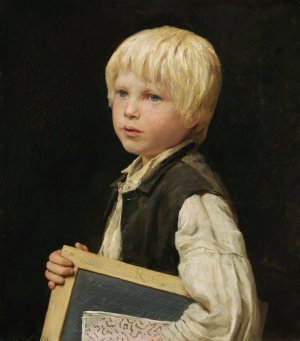 School Boy by Albert Anker Oil Painting