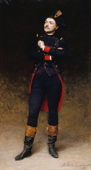 Portrait de l'acteur Leon Marais by Albert Antoine Lambert Oil Painting