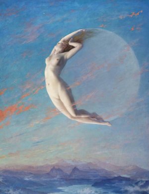 Selene by Albert Aublet Oil Painting