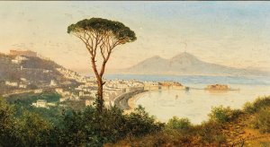 Blick auf die Bucht von Neapel by Albert August Zimmermann Oil Painting