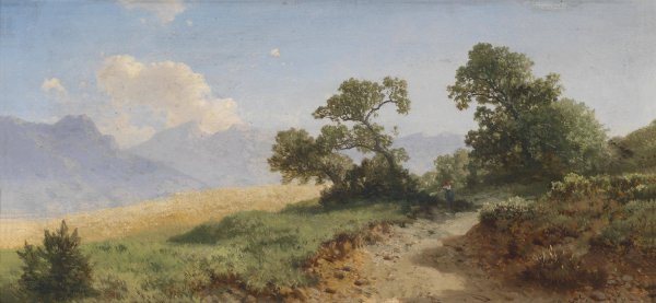 Main Product Photo of Landschaft mit figurlicher Staffage Painting by Albert August Zimmermann
