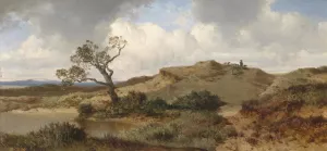 Schwabische Alb by Albert August Zimmermann Oil Painting