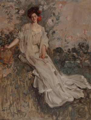 Charlotte Fairchild by Albert Beck Wenzell Oil Painting