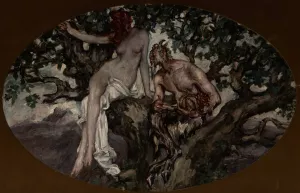Flirtation by Albert Beck Wenzell Oil Painting