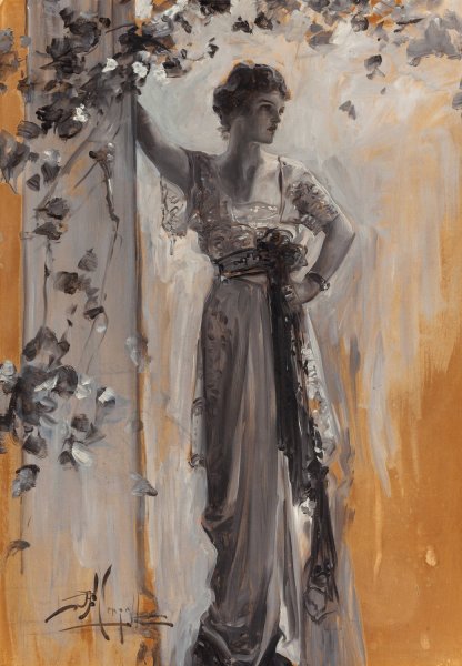 Main Product Photo of Repose in Garden  Painting by Albert Beck Wenzell